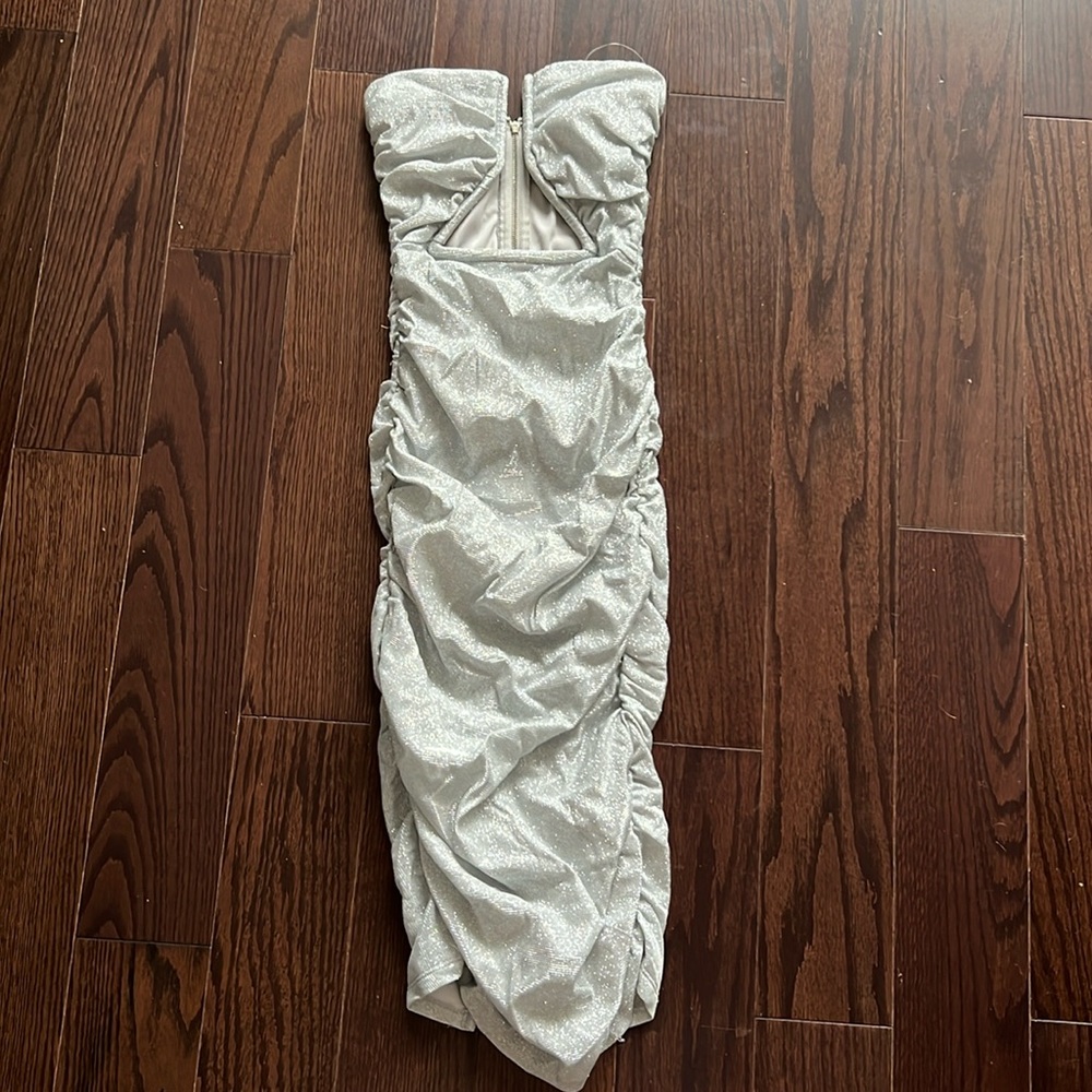 NEW with tags - Kim dress in silver sparkles